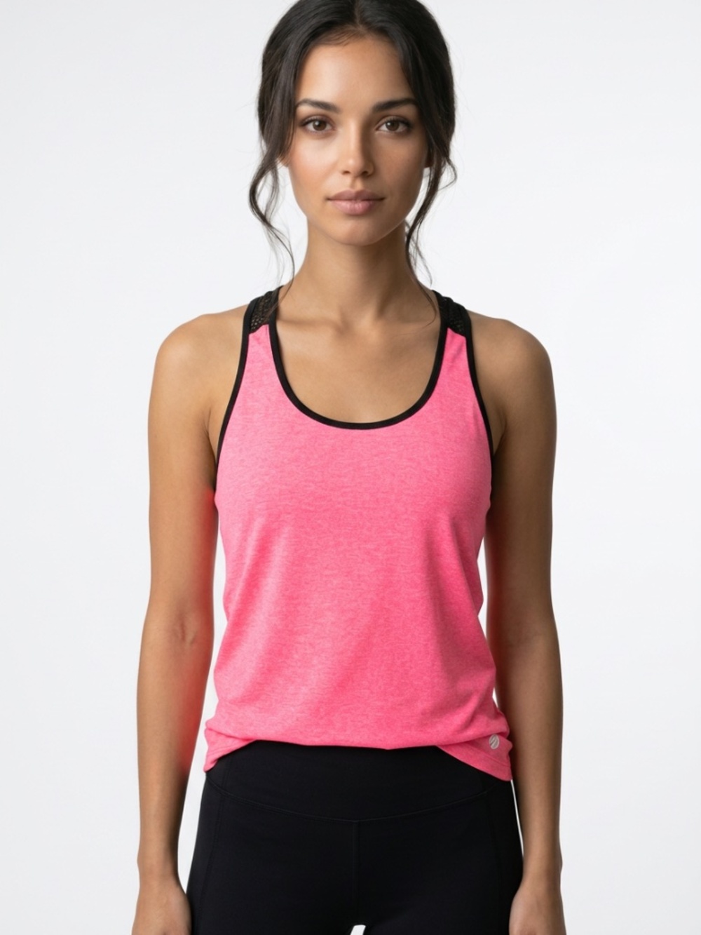 |•BALLY•| Pink & Black Racerback Tank Top Size Small